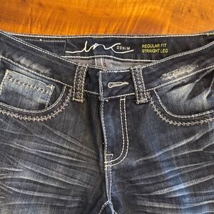 INC International Concepts Dark Blue Straight Leg Jeans